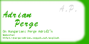 adrian perge business card